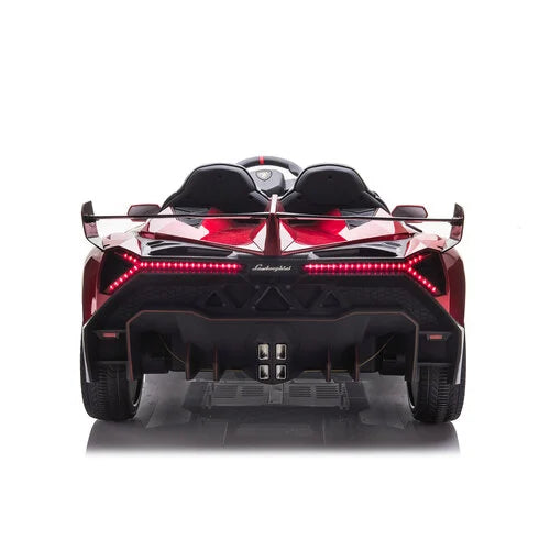 Lamborghini Veneno 12V 2 Persoons Kinderauto Metallic Rood