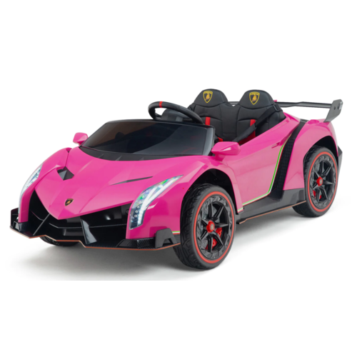 Lamborghini Veneno 12V 2 Persoons Elektrische Kinderauto Roze