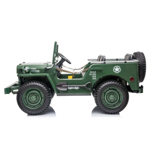 Willy’s Jeep Army 24 3 persoons kinderauto groen