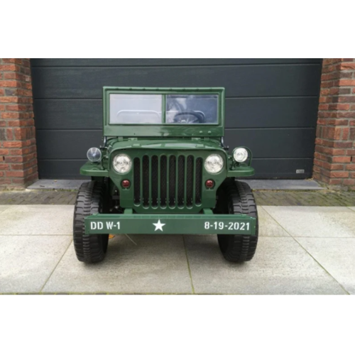 Willy’s Jeep Army 24 3 persoons kinderauto groen
