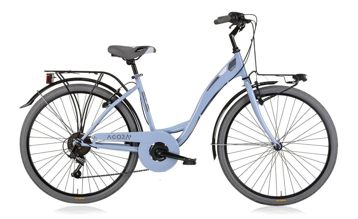 MBM Agora 35 cm  6 sp blauw, 24 inch wiel