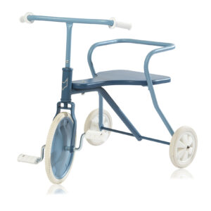 Classic Driewieler Foxrider blauw met houten zitting