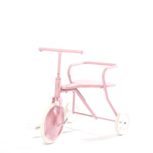 Classic Driewieler Foxrider  roze met houten zitting