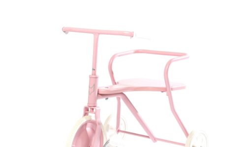 Classic Driewieler Foxrider roze met houten zitting