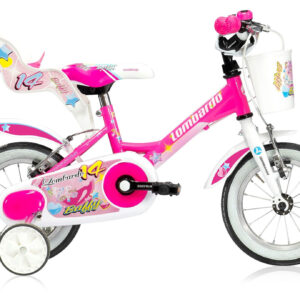 Lombardo Baffy D 14  roze wit vrijloop +2 handrem
