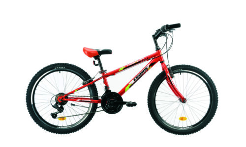 MTB Cedric zwart rood 18 speed