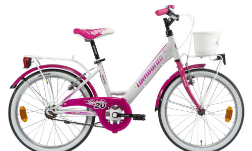 Lombardo Mariposa D 20" wit roze vrijloop + 2 handrem