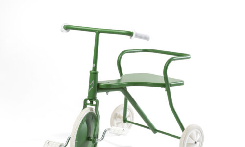 Classic Driewieler Foxrider groen met houten zitting