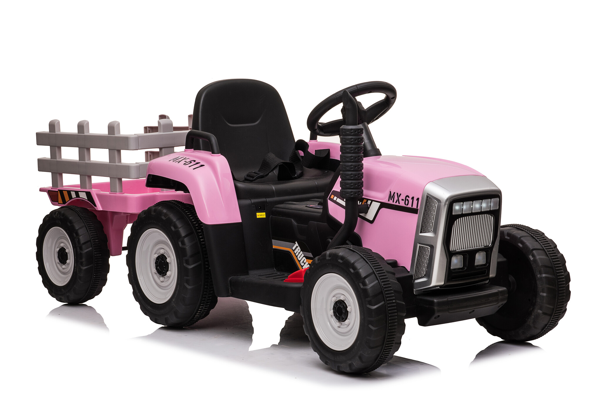 Tractor with trailer 12V Pink - Afbeelding 4