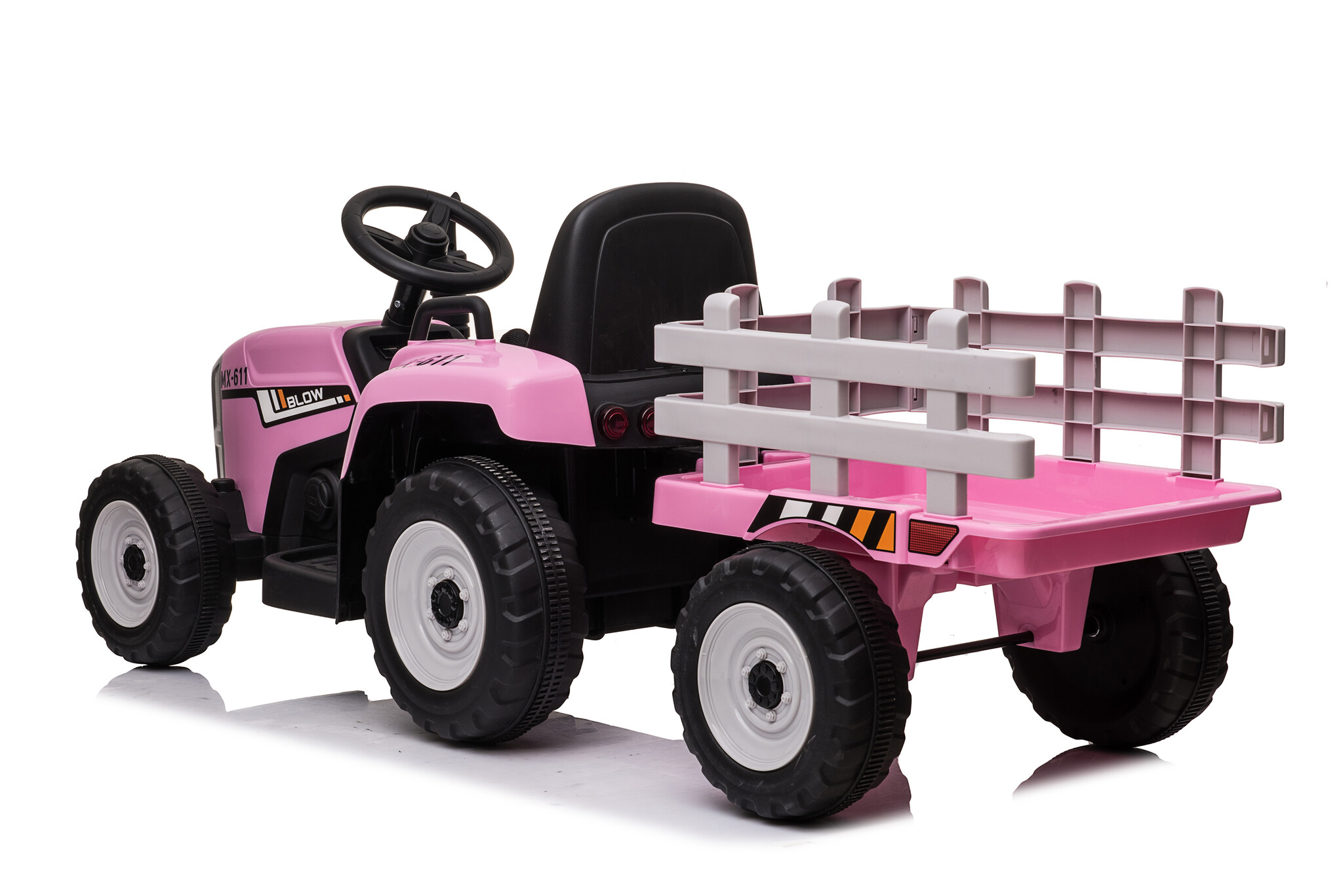 Tractor with trailer 12V Pink - Afbeelding 8
