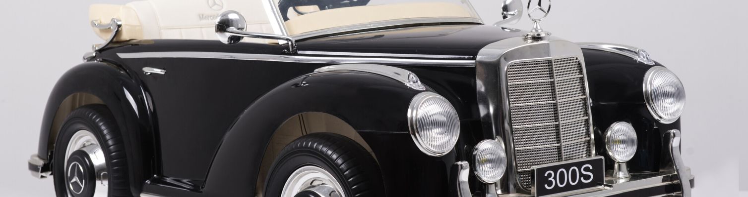 Mercedes elektrische kinderauto 12 volt in het zwart | Meisterfietsen