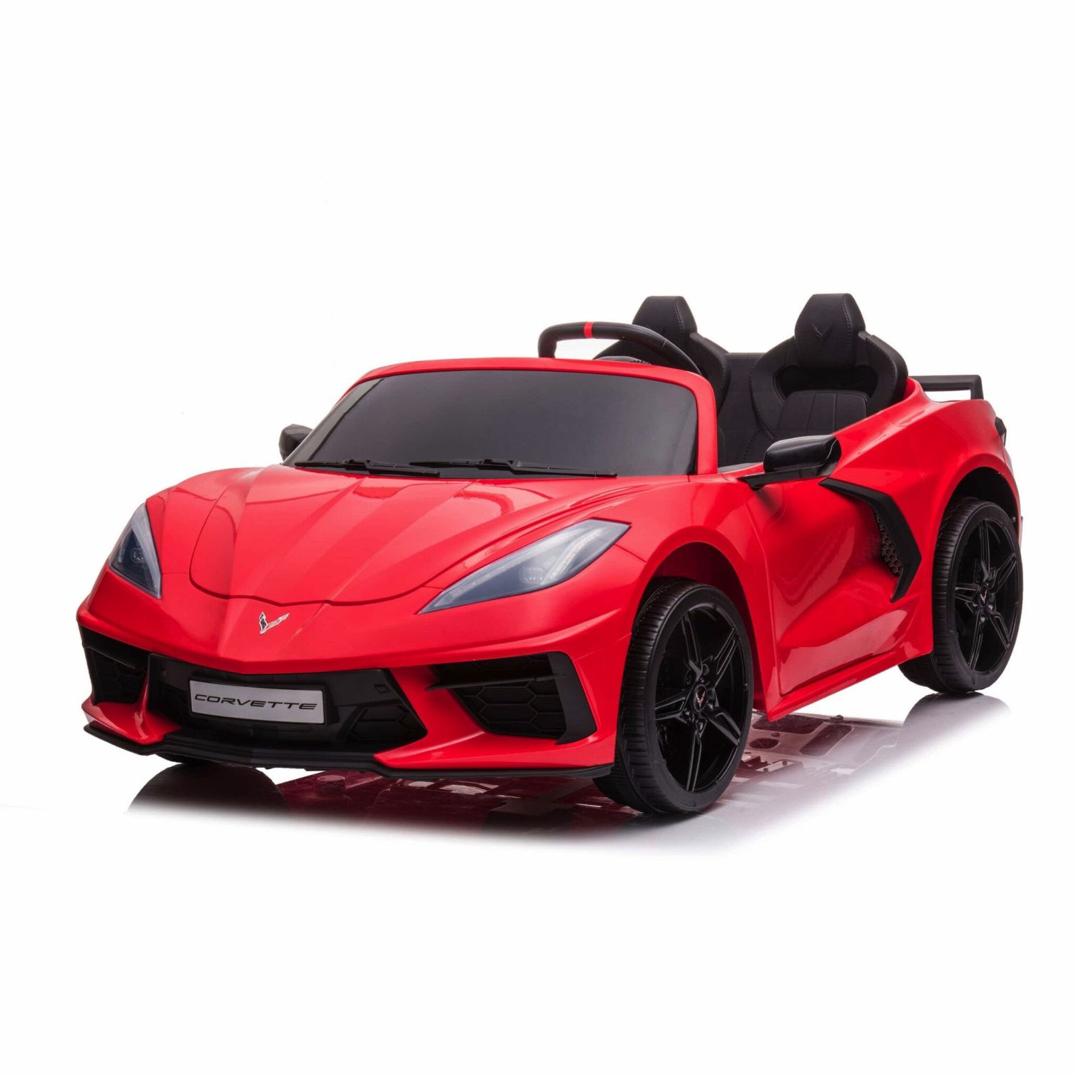 Corvette Stingray elektrische kinderauto 12 volt in het rood | Meisterfietsen
